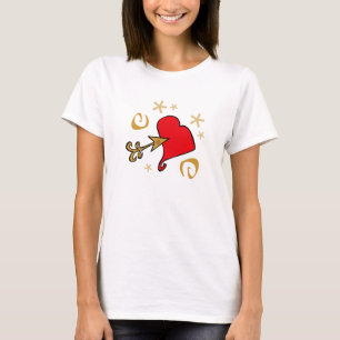 Camiseta Dia de os namorados de Coração e Seta