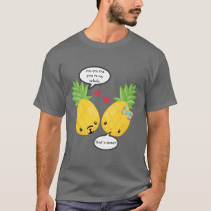 Camiseta Dia de os namorados de desenho animado fofo de aba