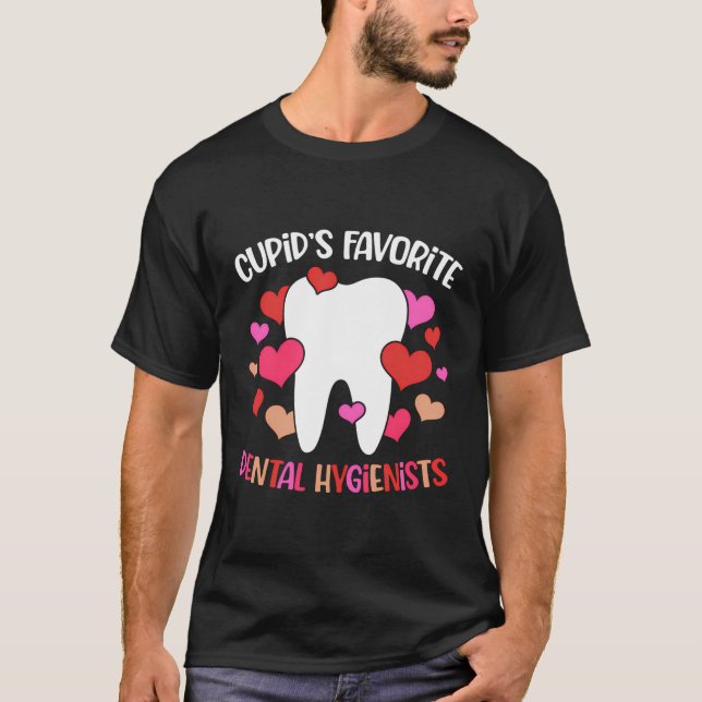 Camiseta Dia de os namorados De Higienistas Dentais Favorit (Frente)