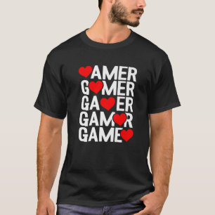 Camiseta Dia de os namorados de Jogos para Jogos do Gamer H