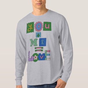 Camiseta dia de os namorados de manga comprida para present