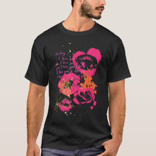 Camiseta Dia de os namorados de Mensagens de Amor Retiradas