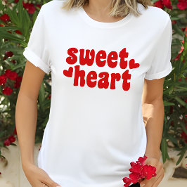 Camiseta Dia de os namorados de Mulheres Modernas do SweetH