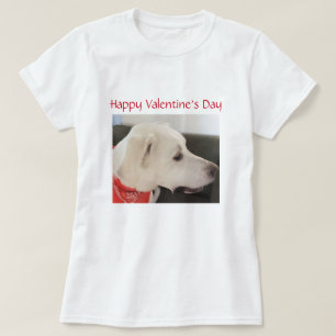 Camiseta Dia de os namorados de Perfil de Cachorro Labrador