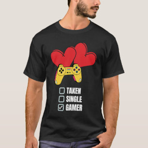 Camiseta Dia de os namorados de Relação Gamer Tirado do sol