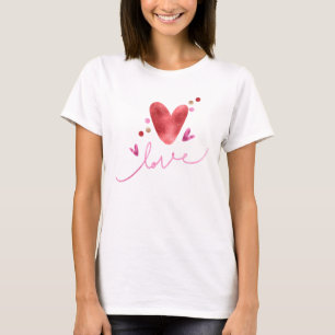 Camiseta Dia de os namorados de Romance Elegante de Folha V
