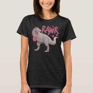 Camiseta Dia de os namorados Dinossauro RAWR rex Tyrannosau