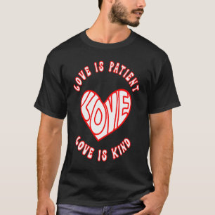 Camiseta Dia de os namorados Divertido O Amor Com O Coração