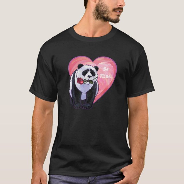 Camiseta Dia de os namorados do Urso Panda (Frente)