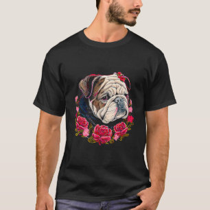 Camiseta Dia de os namorados English Bulldog Dog Namorados 