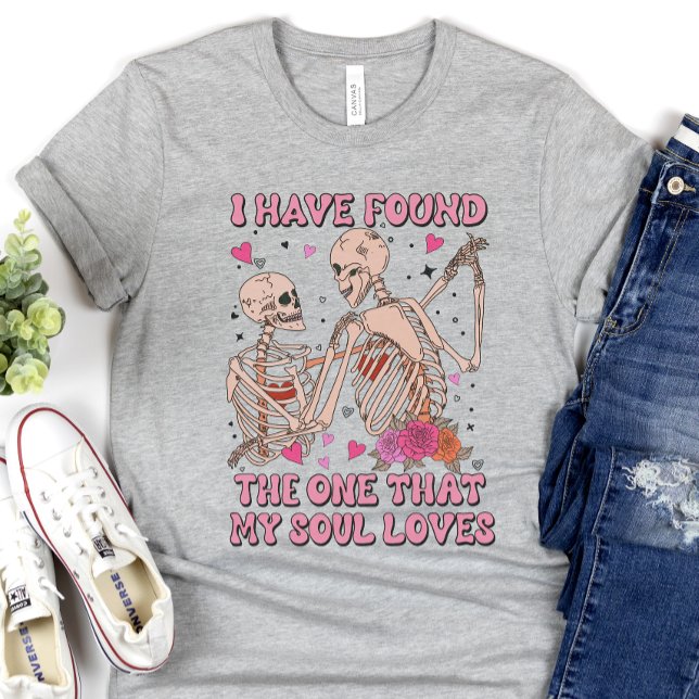 Camiseta Dia de os namorados Engraçado de Esqueleto, Esquel (Criador carregado)