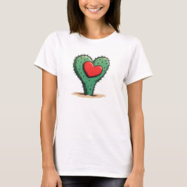 Camiseta Dia de os namorados Engraçado e Engraçado Cactus H