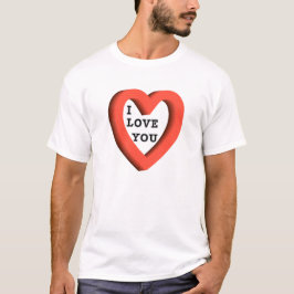 Camiseta dia de os namorados eu te amo T-Shirt