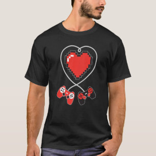Camiseta Dia de os namorados G do Controlador de Vídeo de P