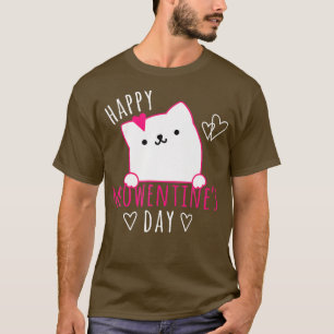 Camiseta Dia de os namorados Gato Bonito para Cota de Gatin