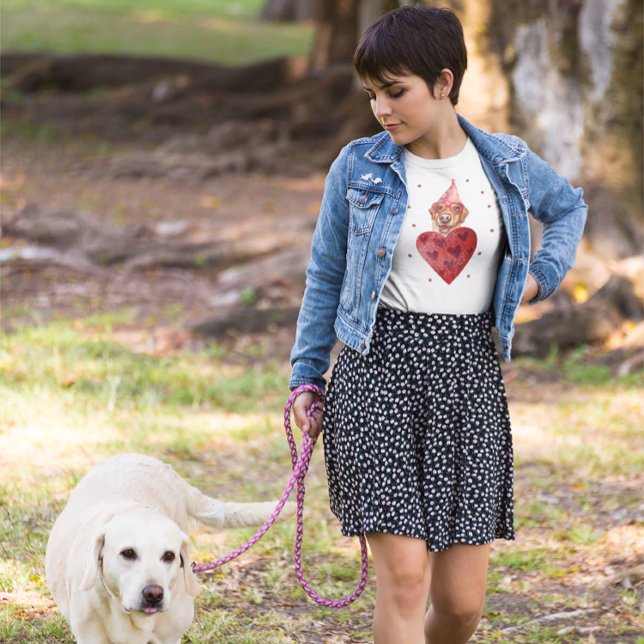 Camiseta Dia de os namorados Gift Yellow Labrador Dog (Criador carregado)