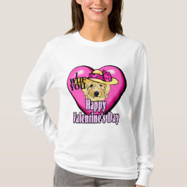 Camiseta Dia de os namorados Goldendoodle