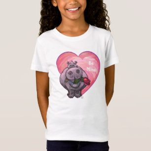 Camiseta Dia de os namorados Hippopotamus