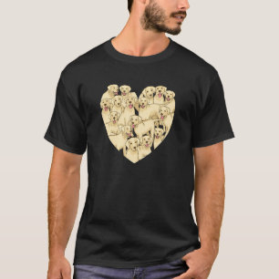 Camiseta Dia de os namorados Labrador Cardíaco Cão Engraçad