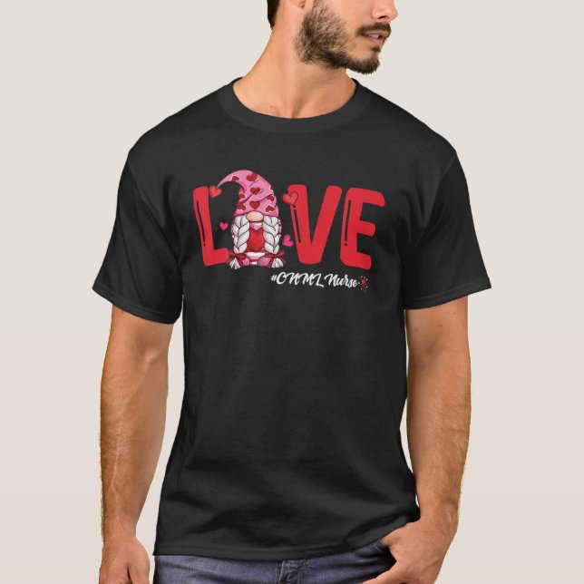 Camiseta Dia de os namorados Love CNML Enfermeira Mulheres  (Frente)