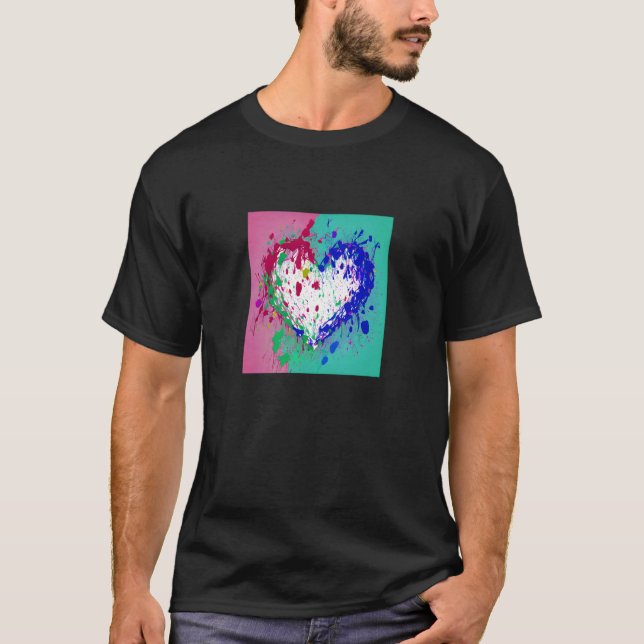 Camiseta Dia de os namorados Love Heart Namorada Fiancée (Frente)