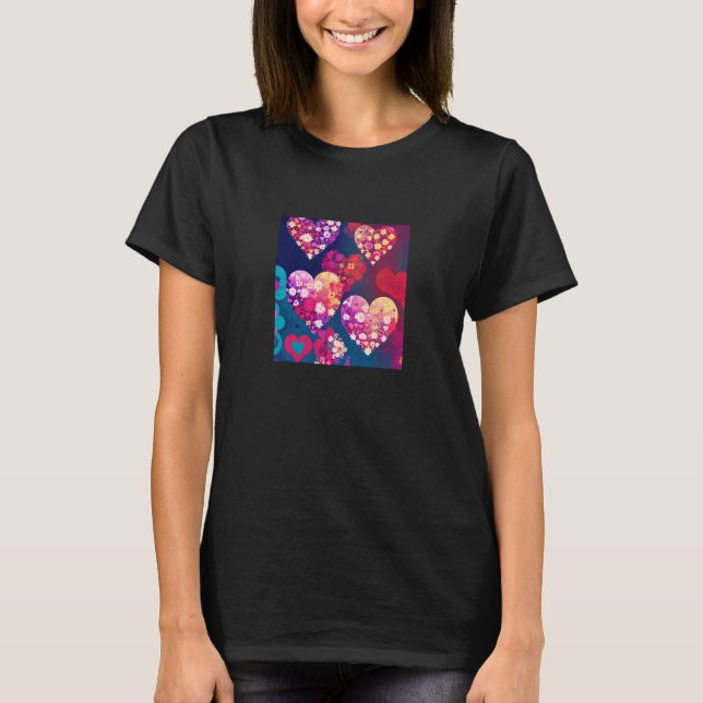 Camiseta Dia de os namorados Love Heart Namorada Fiancée (Frente)