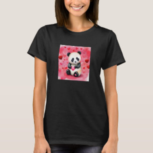 Camiseta Dia de os namorados Love Heart Panda Namorada Fian