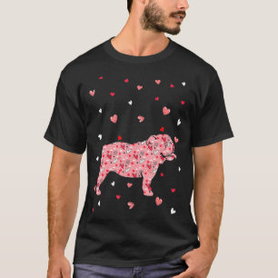 Camiseta Dia de os namorados Love Hearts English Bulldog Do