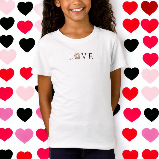 Camiseta Dia de os namorados Love White Fosco Rosquinha Spr (Criador carregado)