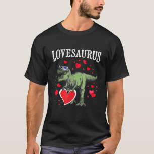 Camiseta Dia de os namorados Lovesaurus T Rex Dinossauros C