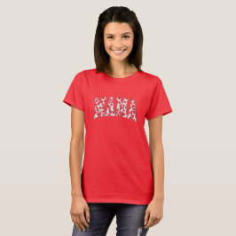 Camiseta Dia de os namorados Mama Hearts Retro Varsity