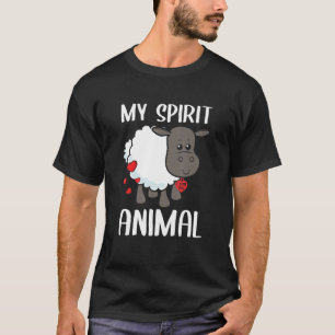 Camiseta Dia de os namorados Meu Espírito Ovino Animal Eu T