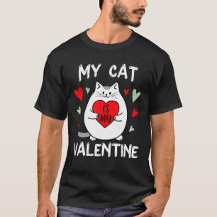 Camiseta Dia de os namorados Meu Gato É Meu Amor De Gatinho