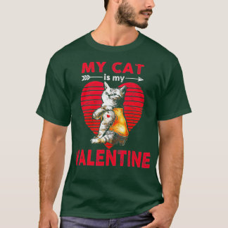 Camiseta Dia de os namorados Meu Gato É Meu Namorados 1
