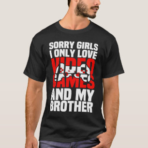 Camiseta Dia de os namorados para Videos games Gamer e Brot