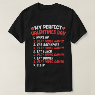 Camiseta Dia de os namorados perfeito reproduzir Videos gam