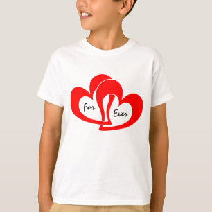 Camiseta Dia de os namorados Personalizado do Red Heart For