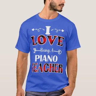 Camiseta Dia de os namorados pianista do professor de piano