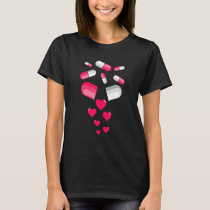 Camiseta Dia de os namorados Pula Coração Coração Corante M