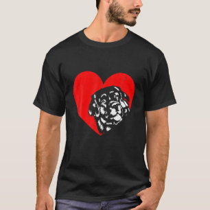 Camiseta Dia de os namorados Retro Hearts Newfound Dog Pupp