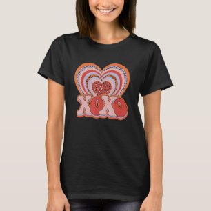 Camiseta Dia de os namorados Retroativo Vestido Corações Xo