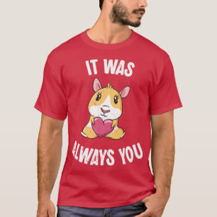Camiseta Dia de os namorados Sempre Foi Você, Guiné Pig Rom