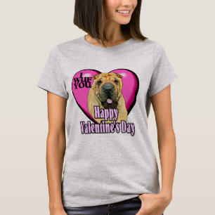 Camiseta Dia de os namorados Shar-Pei Chinês