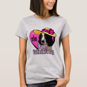 Camiseta Dia de os namorados Springer Spaniel Ingl