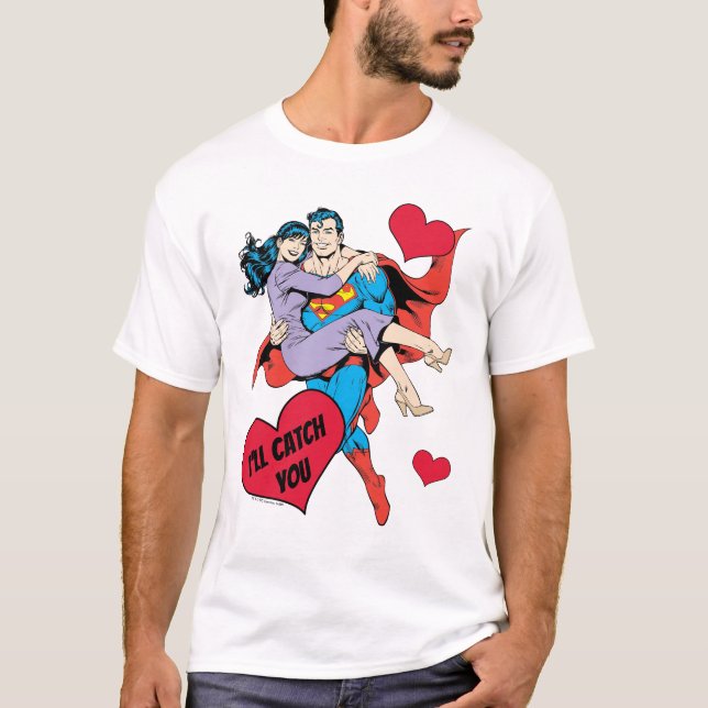 Camiseta Dia de os namorados Superman | Eu pego você (Frente)