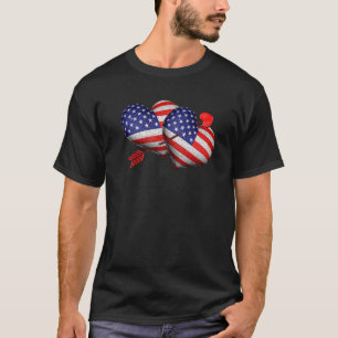Camiseta dia de os namorados Te Ama T,Bandeira Americana