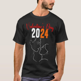Camiseta Dia de os namorados tee dois rostos bonitos