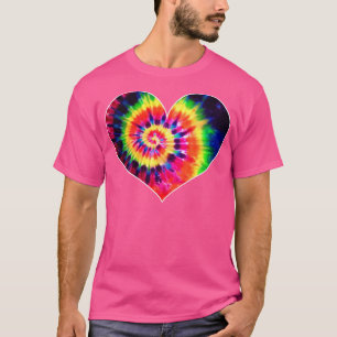 Camiseta Dia de os namorados Tye Dye Heart Love