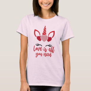 Camiseta Dia de os namorados Unicorn Lovers 