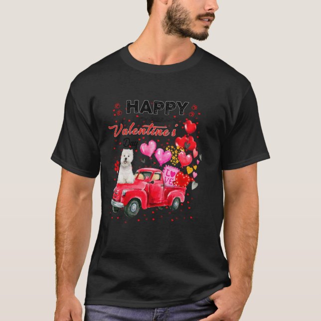 Camiseta Dia de os namorados Vermelho e Bonito,  de Costume (Frente)
